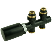 Purmo Armatur für Badheizkörper 50mm Durchgang RAL 9005 matt AZ1XTPS9037004S