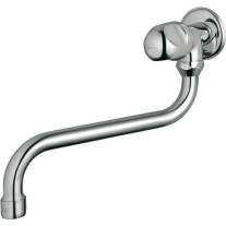 Ideal Standard Alpha Wandventil mit schwenkbarem S-Rohrauslauf chrom B2045AA