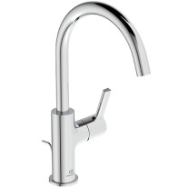 Ideal Standard Waschtischarmatur JOY, mit hohem Auslauf mit Ablaufgarnitur Ausladung 169mm, chrom BC777AA