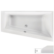Belli Malibu Top Slim Raumspar-Badewanne L: 170 B: 100 H: 46,5cm 0020199007001