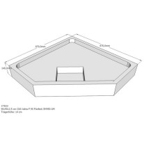 Belli Duschwannenträger für Adria F 90x90 SD93079