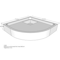 Belli Duschwannenträger für Arenal R 80x80cm R50 SD93148