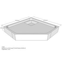 Belli Duschwannenträger für Arenal F 90x90cm SD94033