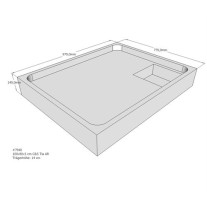 Belli Duschwannenträger für Tia E 100x80 SD94046