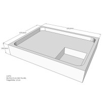 Belli Duschwannenträger für Tia E 90x70 SD94091