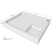 Belli Duschwannenträger für Tia E 90x75 SD94092