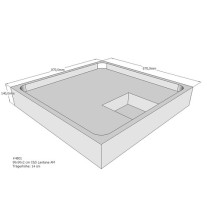 Belli Duschwannenträger für Lantana E 90x90 SD94098 für Rechteckdusche, 90x90x2cm, 14cm hoch