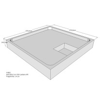 Belli Duschwannenträger für Lantana E 100x10 SD94099 für Rechteckdusche, 100x100x2cm, 14cm hoch