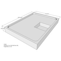 Belli Duschwannenträger für Flat New E 110x80 SD94127 für Rechteckdusche, 110x80x1,5cm, 12cm hoch