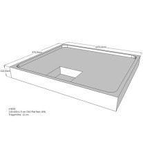 Belli Duschwannenträger für Flat New E 110x100 SD94134 für Rechteckdusche, 110x100x1,5cm, 12cm hoch