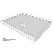 Belli Duschwannenträger für Flat New E 130x100 SD94135 für Rechteckdusche, 130x100x1,5cm, 12cm hoch