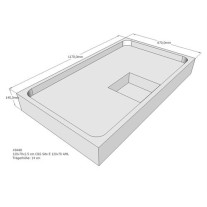 Belli Duschwannenträger für Sito E 120x70 SD94143 für Rechteckdusche, 120x70x2,5cm, 14cm hoch