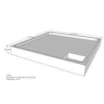 Belli Duschwannenträger für Sito E 120x120 SD94145 für Viereckdusche, 120x120x2,5cm, 14cm hoch