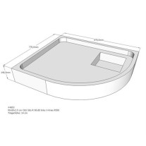 Belli Duschwannenträger für Sito R 80x90 links SD94147