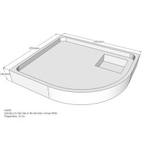 Belli Duschwannenträger für Sito R 90x100 links SD94217