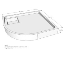Belli Duschwannenträger für Sito R 100x90 rechts SD94218
