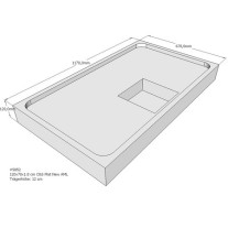 Belli Duschwannenträger für Flat New E 120x70 SD94248 für Rechteckdusche, 120x70x1,8cm, 12cm hoch