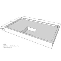 Belli Duschwannenträger für Flat New E 120x75 SD94249 für Rechteckdusche, 120x75x1,8cm, 12cm hoch