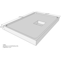 Belli Duschwannenträger für Flat New E 150x100 SD94252 für Rechteckdusche, 150x100x2,2cm, 12cm hoch