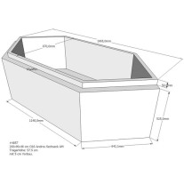 Belli Badewannenträger für Andros mit 5cm Vorbau 3-seitig SW 82476 V