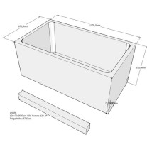 Belli Badewannenträger für Korana 120cm SW84094