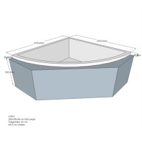 Belli Badewannenträger für Largo mit Vorbau SW84109V