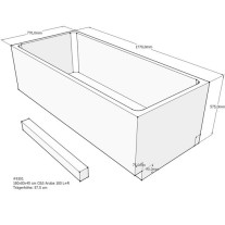 Belli Badewannenträger für Aruba 180 SW 84138