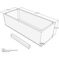 Belli Badewannenträger für Aruba 190 SW 84139