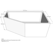 Belli Badewannenträger für Lupor 160x90 rechts SW84167
