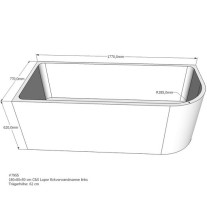 Belli Badewannenträger für Lupor 180x80 links SW84170