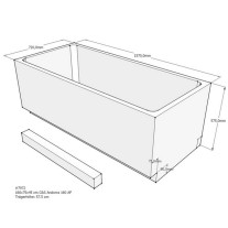 Belli Badewannenträger für Andorra 160cm SW84182