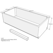 Belli Badewannenträger für Antigua 190 x 90cm SW84187