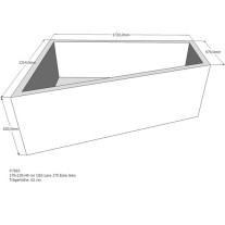 Belli Badewannenträger für Lara 175 links SW 84204