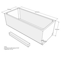 Belli Badewannenträger für Aquaria 170cm SW84227