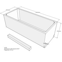 Belli Badewannenträger für Aquaria 160cm SW84228