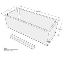 Belli Badewannenträger für Korana 160x70cm SW84288