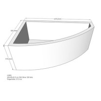 Belli Badewannenträger für Silver 150 links SW84298 für Raumsparwanne, 150x95x42,5cm Trägerhöhe: 57,5cm