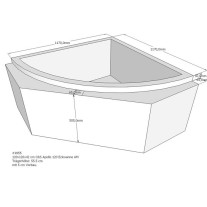 Belli Badewannenträger für Apollo 120 x 120cm SW84302V