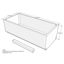 Belli Badewannenträger für Malibu Eco 190x90 SW94232