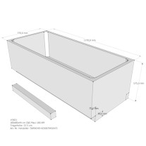 Belli Badewannenträger für Maui 180 SW94249