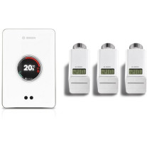 Bosch EasyControl Funk smarter W-LAN Regler weiß Set mit 3 Funk-Thermostaten, weiß 7736701393