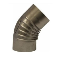 Buderus Abgasrohrbogen Alu d: 150 x 0,7mm, 45 Grad gerippt, mit Tür 7738332342
