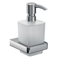 Emco Seifenspender Trend Glasteil satiniert, Kunststoffpumpe, chrom 022100100