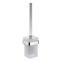 Emco Bürstengarnitur Loft Glasteil satiniert, Bürste schwarz, chrom 051500101