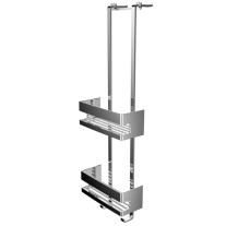 Emco Türetagere System2 mit 2 verschiebbaren Körben, und mit 2 Haken, chrom 354500125 