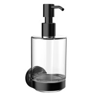 Emco Seifenspender Round Glasteil klar, Kunststoffpumpe schwarz 432113300 