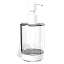 Emco Seifenspender Round Glasteil satiniert weiss 432113900  