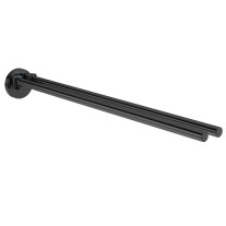 Emco Handtuchhalter Round, schwenkbar 2-armig 400mm schwarz 435013341 