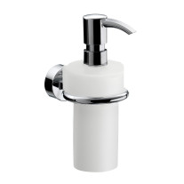 Emco Seifenspender Rondo2 Kunststoffbehälter 245ml, Kunststoffpumpe, chrom 452100102 