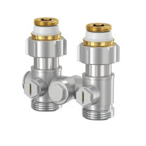 Flamco Einrohr-Hahnblock EXCLUSIV DurchgangD1/50 G3/4i x G3/4a mit Nippel F10001